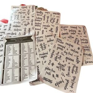 KITCHEN 120 pre-printed container labels